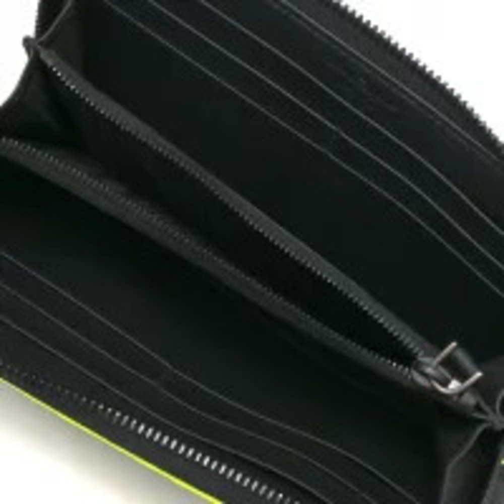 Salvatore Ferragamo Long Wallet Gancini Monogram Black Canary Yellow Nero - Picture 2 of 5